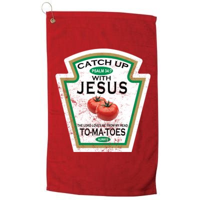 Catch Up With Jesus Vintage Platinum Collection Golf Towel