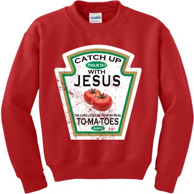 Catch Up With Jesus Vintage Kids Sweatshirt