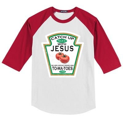 Catch Up With Jesus Vintage Kids Colorblock Raglan Jersey