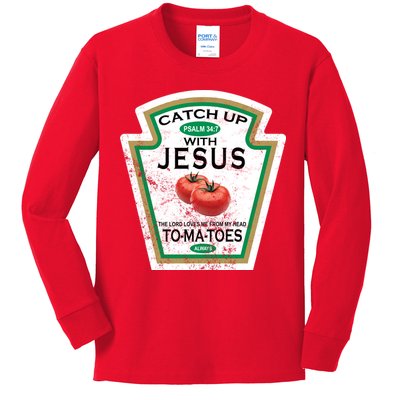Catch Up With Jesus Vintage Kids Long Sleeve Shirt