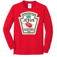 Catch Up With Jesus Vintage Kids Long Sleeve Shirt