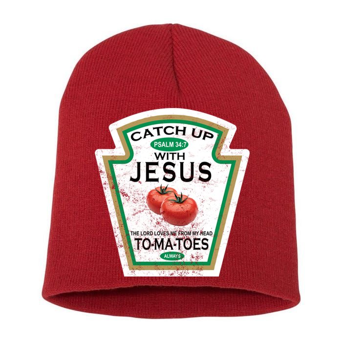 Catch Up With Jesus Vintage Short Acrylic Beanie