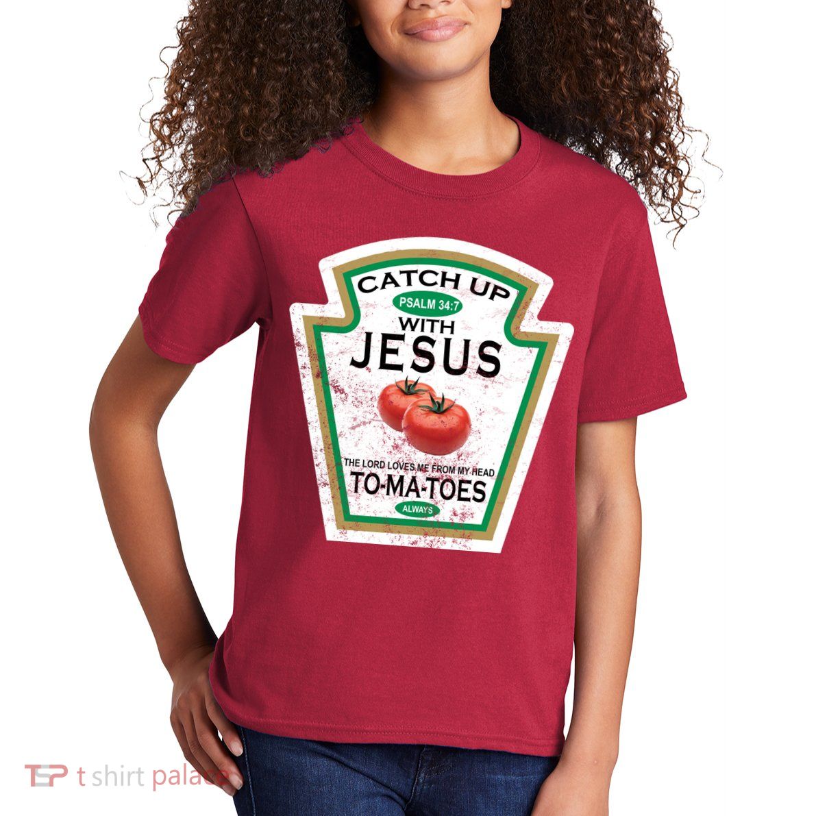 Catch Up With Jesus Vintage Kids T-Shirt
