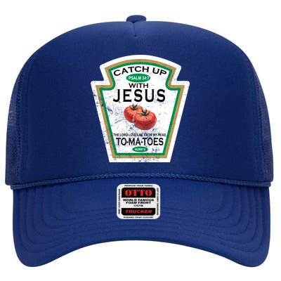 Catch Up With Jesus Vintage High Crown Mesh Back Trucker Hat