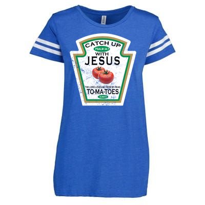 Catch Up With Jesus Vintage Enza Ladies Jersey Football T-Shirt