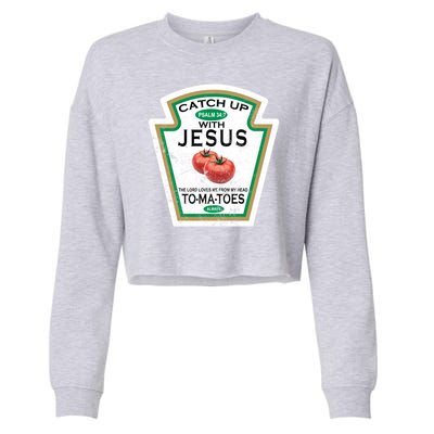 Catch Up With Jesus Vintage Cropped Pullover Crew