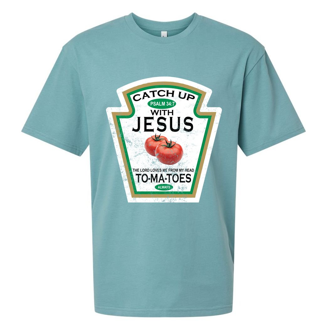 Catch Up With Jesus Vintage Sueded Cloud Jersey T-Shirt