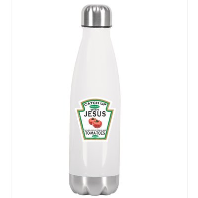 Catch Up With Jesus Vintage Stainless Steel Insulated Water Bottle