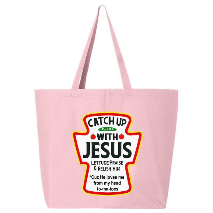 Catch Up With Jesus Ketchup Funny Christian 25L Jumbo Tote