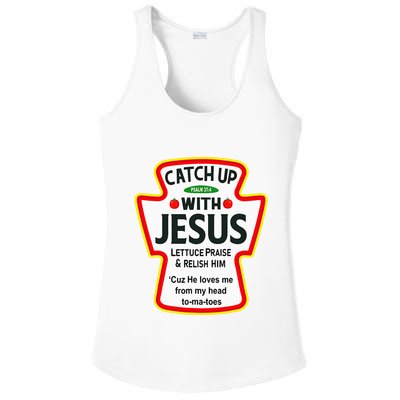 Catch Up With Jesus Ketchup Funny Christian Ladies PosiCharge Competitor Racerback Tank