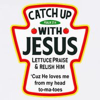 Catch Up With Jesus Ketchup Funny Christian Youth Performance Sprint T-Shirt