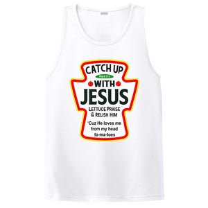 Catch Up With Jesus Ketchup Funny Christian PosiCharge Competitor Tank