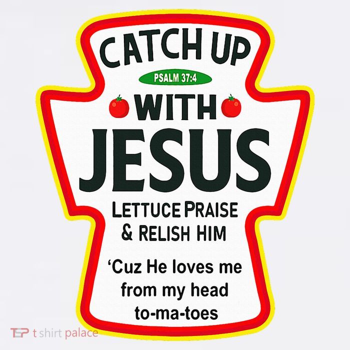 Catch Up With Jesus Ketchup Funny Christian Visor