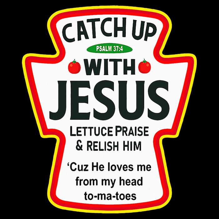 Catch Up With Jesus Ketchup Funny Christian Zip Tote Bag