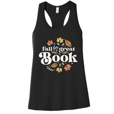 Cozy Up with a Captivating Autumn Read for Educators Women's Racerback Tank