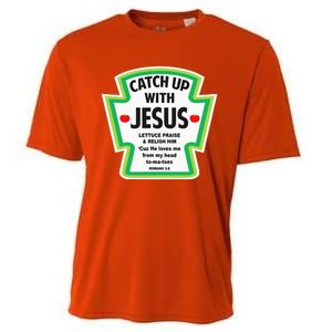 Catch Up With Jesus Funny Christian Faith Cooling Performance Crew T-Shirt