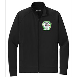 Catch Up With Jesus Funny Christian Faith Stretch Full-Zip Cadet Jacket