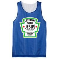 Catch Up With Jesus Funny Christian Faith Mesh Reversible Basketball Jersey Tank