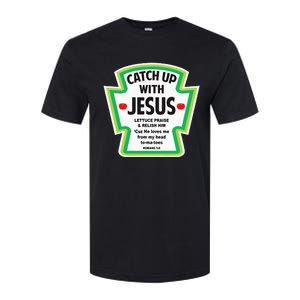 Catch Up With Jesus Funny Christian Faith Softstyle CVC T-Shirt