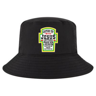 Catch Up With Jesus He Loves Me From My Head To-Ma-Toes Cool Comfort Performance Bucket Hat