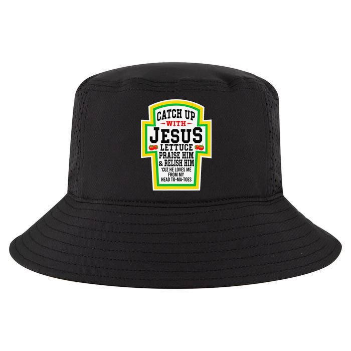 Catch Up With Jesus He Loves Me From My Head To-Ma-Toes Cool Comfort Performance Bucket Hat