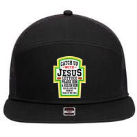 Catch Up With Jesus He Loves Me From My Head To-Ma-Toes 7 Panel Mesh Trucker Snapback Hat