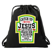 Catch Up With Jesus He Loves Me From My Head To-Ma-Toes Drawstring Bag