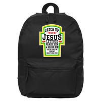 Catch Up With Jesus He Loves Me From My Head To-Ma-Toes 16 in Basic Backpack
