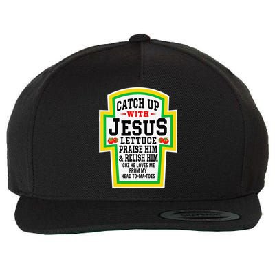 Catch Up With Jesus He Loves Me From My Head To-Ma-Toes Wool Snapback Cap