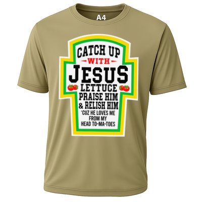 Catch Up With Jesus He Loves Me From My Head To-Ma-Toes Cooling Performance Crew T-Shirt