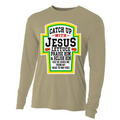Catch Up With Jesus He Loves Me From My Head To-Ma-Toes Cooling Performance Long Sleeve Crew