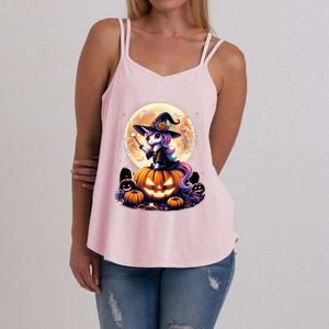 Cute Unicorn Witch Pumpkin Halloween Daughter Women's Strappy Tank