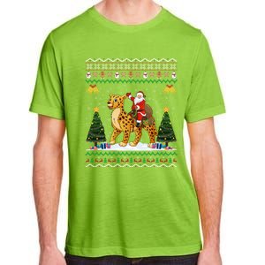 Cheetah Ugly Xmas Gift Santa Riding Cheetah Christmas Great Gift Adult ChromaSoft Performance T-Shirt