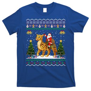 Cheetah Ugly Xmas Gift Santa Riding Cheetah Christmas Great Gift T-Shirt