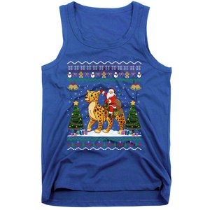 Cheetah Ugly Xmas Gift Santa Riding Cheetah Christmas Great Gift Tank Top