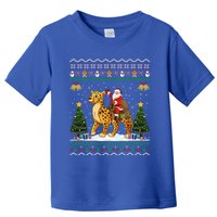 Cheetah Ugly Xmas Gift Santa Riding Cheetah Christmas Great Gift Toddler T-Shirt