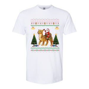 Cheetah Ugly Xmas Gift Santa Riding Cheetah Christmas Great Gift Softstyle CVC T-Shirt