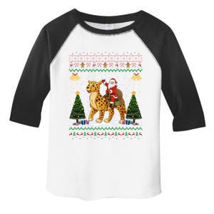 Cheetah Ugly Xmas Gift Santa Riding Cheetah Christmas Great Gift Toddler Fine Jersey T-Shirt