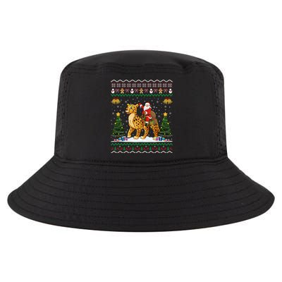 Cheetah Ugly Xmas Gift Santa Riding Cheetah Christmas Great Gift Cool Comfort Performance Bucket Hat