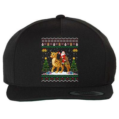 Cheetah Ugly Xmas Gift Santa Riding Cheetah Christmas Great Gift Wool Snapback Cap