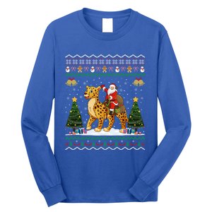 Cheetah Ugly Xmas Gift Santa Riding Cheetah Christmas Great Gift Long Sleeve Shirt