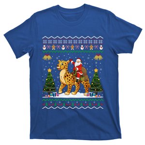 Cheetah Ugly Xmas Gift Santa Riding Cheetah Christmas Great Gift T-Shirt