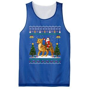 Cheetah Ugly Xmas Gift Santa Riding Cheetah Christmas Great Gift Mesh Reversible Basketball Jersey Tank