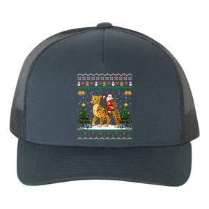 Cheetah Ugly Xmas Gift Santa Riding Cheetah Christmas Great Gift Yupoong Adult 5-Panel Trucker Hat