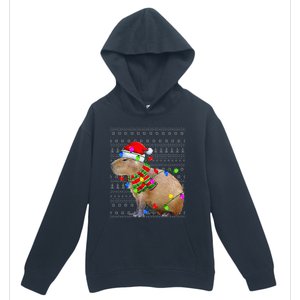 Capybara Ugly Xmas Lighting Santa Capybara Christmas Urban Pullover Hoodie