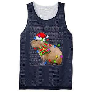 Capybara Ugly Xmas Lighting Santa Capybara Christmas Mesh Reversible Basketball Jersey Tank