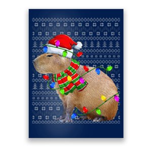 Capybara Ugly Xmas Lighting Santa Capybara Christmas Poster