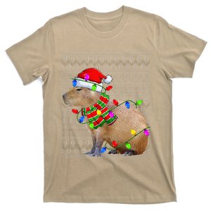 Capybara Ugly Xmas Lighting Santa Capybara Christmas T-Shirt