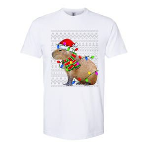 Capybara Ugly Xmas Lighting Santa Capybara Christmas Softstyle CVC T-Shirt