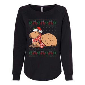 Capybara Ugly Xmas Lighting Santa Capybara Christmas Womens California Wash Sweatshirt